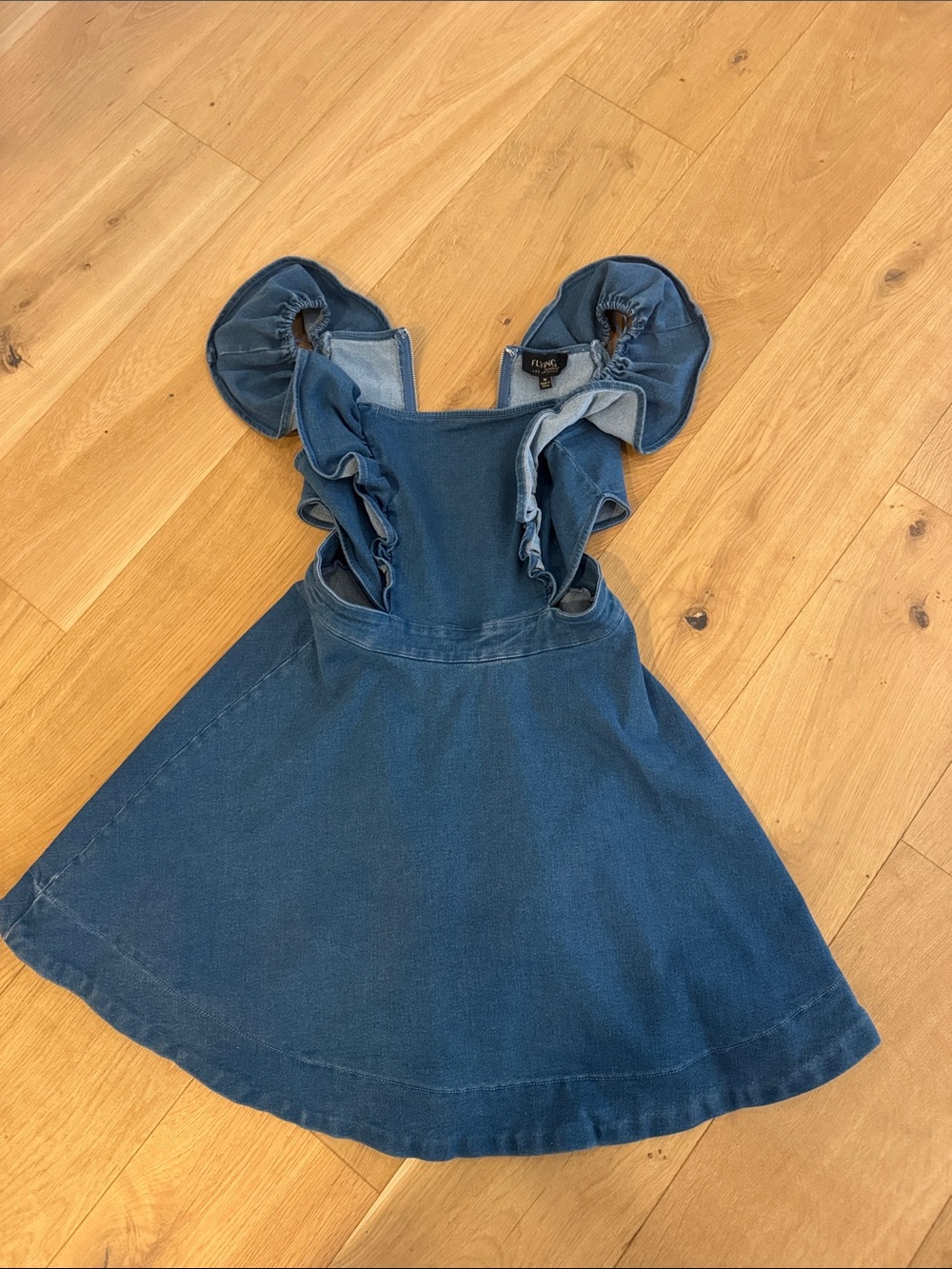 Flying Tomato Blue Ruffle Strap Mini Dress - Picture 3 of 5